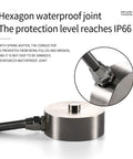 Bellows Type Single Point Load Cell Sensor For Precise 0.2 Percent Accuracy In 0 To 100 Kg Range, 51mm By 25mm Diameter, 3m Cable, Test Compression Force Weight Pressure Sensor, High Performance, IP66 waterproof joint