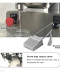 Pro Grade Horizontal Pneumatic Liquid Filling Machine With Slick Auto Piston Action And Stainless Anti Drip Nozzle showing controls and valve.