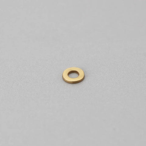Single M1.0 brass washer from 50 Pcs M1.0 Brass Washers Flat Copper Sealing Washers Gaskets For Electronics Hardware Lighting Furniture And More Great For DIY Projects Reduces Friction Prevents Loosening Distributes Pressure