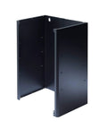 Side view of 24 Inch Garage Wall Storage Cabinet With Heavy Duty 22 Gauge Steel Wall Mount Design Adjustable Shelf Reversible Door For Tool Storage Cleaning Supplies And Small Gear In Black