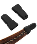 Recurve Bow Tip Protector And Longbow Tip Guard Silicone Tip Shield 2 Pack Archery Hunting Gear, black, on bow tips
