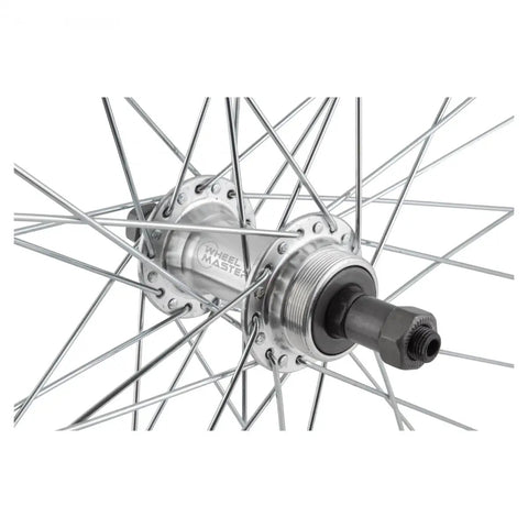 Rear 26x1.5 Inch Bicycle Wheel With Alloy Rim, 36H Quick Release, Silver Finish, 135mm Hub, 14G Spokes, Fits 5/6/7 Speed Freewheel