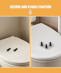 Eight Piece Black Toilet Seat Screws Expansion Hinge Bolts And Nuts Kit For Slip Resistant Quick Replacement Includes Bolts Nuts And Washers To Keep Your Toilet Seat Rock Solid And Secure.