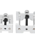 Two Sizes Included Steel Watch Movement Holder Base For Precision Repair Pro Grade Setup, silver color, side by side
