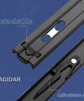 Heavy Duty Drawer Slides With Full Extension And Ball Bearings Three Fold Design Adjustable 24 To 29 Cm Ideal For Home And Office Rust Proof Coating Thick Metal Construction Smooth Sliding Space Saving And Long Lasting, detachable clip detail