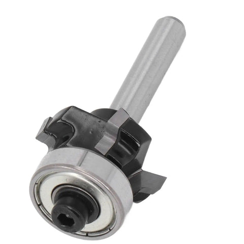 Cool Keenso 4 Flute Solid Carbide Roundover Router Bit for smooth wood edging and trimming, featuring a sharp 4 flute design.