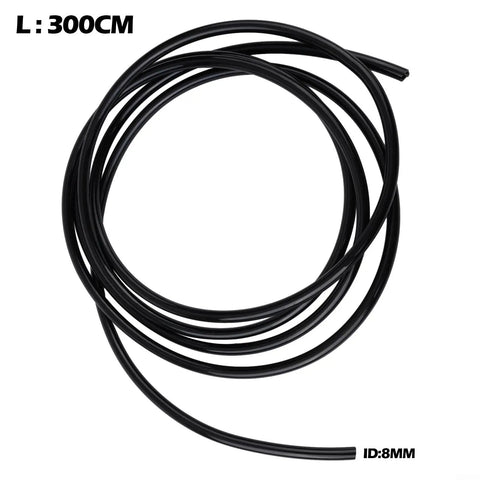 Top Grade PU Air Line Hose With Quick Connect Fittings Fits Tire Changer Machines Shop Repair Durable Black Tubing 6mm ID, 300cm coil