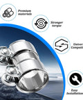 2 Inch Beefy Stainless Steel Exhaust Clamp Butt Joint Band Clamp for Pipes Mufflers Universal Automotive Exterior Exhaust Sleeve