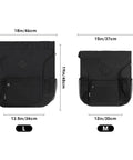 Drawstring Gym Backpack With Separate Sneaker Compartment in 19x18 in and 15x13.5 in sizes, side pockets visible