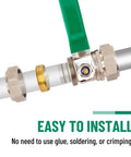 Three Quarter Inch Inline Ball Valve Shut Off Fittings Nickel Plated Brass Built Tough Heavy Duty 175 PSI Two Pack