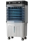 Portable Swamp Air Cooler With 3 Speed Settings And Ice Pack For Instant Chill Out Vibe features adjustable vents and a sleek design.