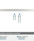 Cyprus Six And Five Sixteenths Inch Center To Center Polished Chrome Cabinet Pull with included screws for installation