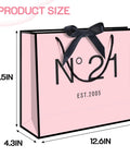 Pink 13 Inch Birthday Gift Bag Set With Card Envelope Ribbon Bow And Tissue Paper For Women And Girls Handles Includes Greeting Card Milestones