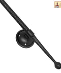 Mystic Colonial Cast Iron Door Handle Handforged Antique Pull for Castle Gates, vintage black iron hardware close-up view