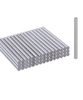 50 Pcs 3Mm X 40Mm Silver Stainless Steel Dowel Pins 304 for Bookshelf Cabinet Furniture Fixing and Easy DIY Assembly displayed on white background