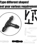 All In One Universal Windshield Washer Hose Kit with 12 Connectors shown in various shapes for DIY installation