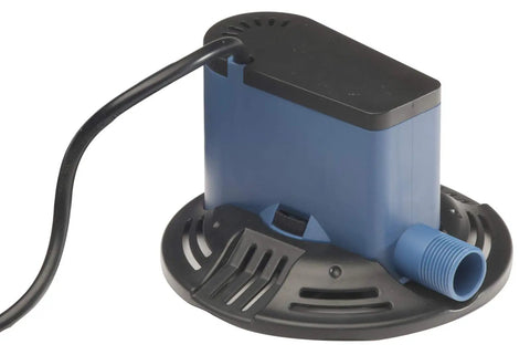Submersible Pool Cover Pump, 350 GPH Water Removal to Keep Your Cover Safe, close-up with garden hose attach port visible