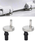 Two Pack Toilet Seat Hinges Replacement With Quick Release Mounting Screws For Easy Clean And Durable Bathroom Fix Standard