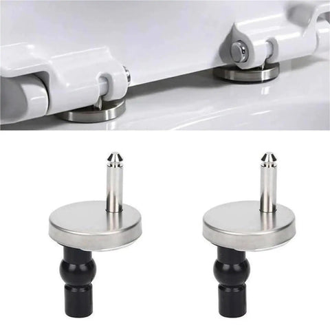 Two Pack Toilet Seat Hinges Replacement With Quick Release Mounting Screws For Easy Clean And Durable Bathroom Fix Standard