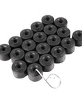 20 Pieces ABS Plastic Wheel Lug Nut Covers Locks Bolt Caps With Removal Tool For VW Jetta Golf Passat Beetle EOS Black Durable Easy Install
