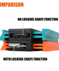 Comparison of Dead Nuts Accurate 10 Inch Contour Gauge Profile Tool's locking shape function versus no locking feature.