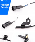 High Quality Heavy Duty Front Abs Wheel Speed Sensor Pair For Mitsubishi Lancer Outlander 2007 Through 2017 connectors and wiring.