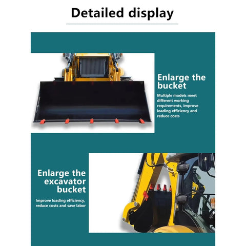 All-Purpose Backhoe Loader With Front Loader And Backhoe Attachments For Easy Digging And Fast Loading LED Lights Workhorse