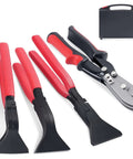 Pro Grade HVAC Sheet Metal Tools Set With 10.5 Inch 5-Blade Crimping Tool And 3-Piece Hand Seamers for ductwork crimping and bending
