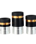 4mm 10mm 23mm Telescope Eyepiece Set With Fully Coated Optics, 62 Degree Wide Field Of View, 1.25 Inch Barrel, displayed upright