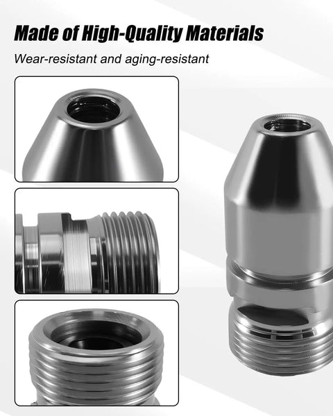 Metal components of Chevy TH350 Bullet Speedometer Gear Housing Kit With O Ring And Metal Seal Fix Gear Housing Leaks Includes 3 Piece Set