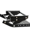 RV Camper Folding Drop Down Step For Easy Under Door Mounting 12 Mount Holes black aluminum fold-down stair