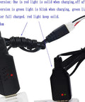2 Pack 9125 Charger Cable With XH-3P Plug For Q903 And SCX24 Scale RC Cars, black connectors, red LED indicators