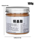 Copper Based Anti Seize Grease 100g waterproof long lasting paste jar with measurements for brake bolts and threaded parts