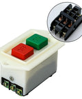 Heavy Duty Push Button Switch 380V With Lockable Transparent Cover Flush Mount For Machinery And Power Tool Control Panels Built For Tough Jobs, Industrial Grade, Easy Maintenance Access, Secure Lockout; red/green buttons and terminals