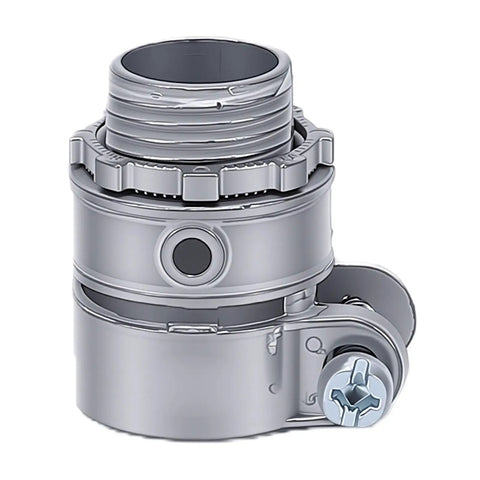 20 Pack Of 1/2 Inch Squeeze Connectors For Electrical Boxes crafted from zinc alloy, showcasing a durable push-in connector design.