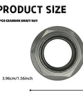 Heavy Duty Two Pack CV Axle Spindle Nuts For Subaru Forester Outback Legacy Impreza close-up of gearbox shaft nut, 3.96cm size.
