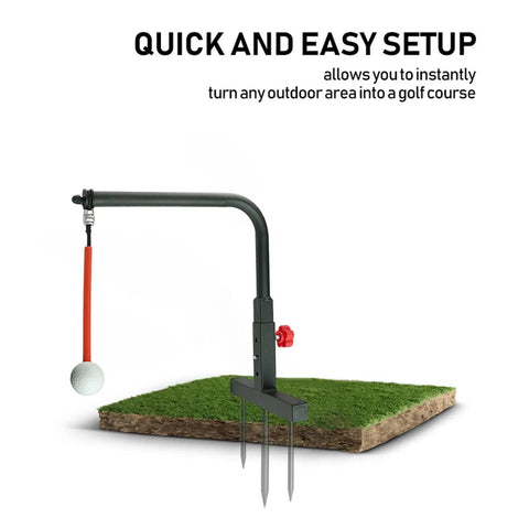 Golf Swing Trainer Adjustable Height Practice Stand For Garden And Outdoor Use Muscle Memory Builder Pro Grade Durable Steel