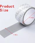 Heavy Duty Self Adhering Screen Repair Strip With Fiberglass Mesh For Windows And Doors, roll size shown 2.16in x 1.96in