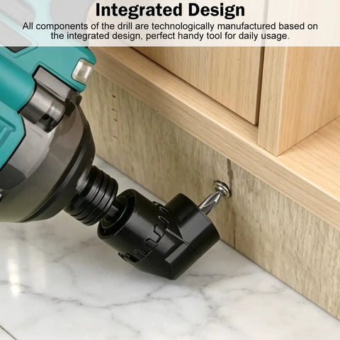 Premium Three Piece Impact Socket Adapter Kit with 1/4, 3/8 And 1/2 Inch Drive Includes Right Angle Drill Attachment For Tough Jobs At Home Or Work, right angle bit in cabinet drilling