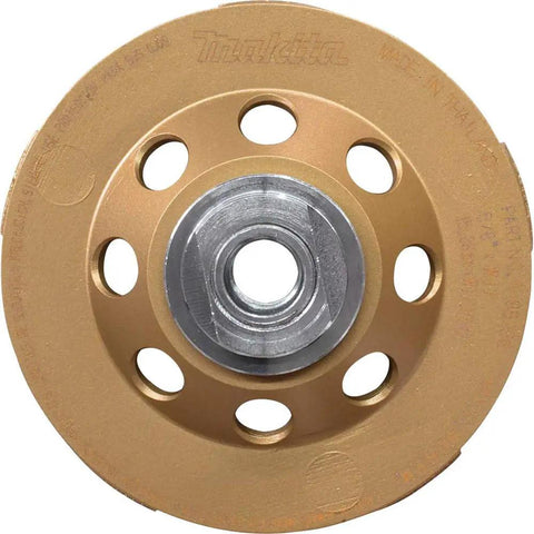 Low Vibration Diamond Cup Wheel 4.5 Inch Turbo Rim 8 Segment For Fast Material Removal And Smooth Finish bronze top view