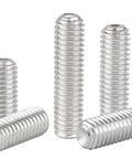Must-Have Set Of 50 M5-0.8 X 8mm Hex Socket Grub Screws Headless Cup Point Flat Point Internal Hex Drive 304 Stainless Steel
