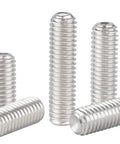 Six Piece Bad Ass M12 Grub Screws Featuring Flat Point Heads And Hex Socket Drives Crafted From Ridiculously Tough 304 Stainless Steel.