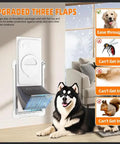 Tough Grade Aluminum Wall Mount Dog Door For Extra Large Dogs And Working Breeds Up To Two Hundred Twenty Pounds Featuring Cozy Flap and Nifty Sliding Lock Panel For Brick Homes with dog