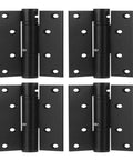 4 Pack Black Door Hinges With Automatic Closing And Spring Loaded Mechanism For 4 Inch Doors Adjustable Tension For Garage And Invisible Doors Durable Construction For Long Lasting Use And Quick No Fuss Install.