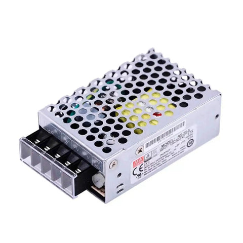 Heavy Duty Led Industrial Power Supply 25W 5V 5A Ul Listed, compact metal case with perforated design for cooling.
