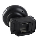 Kick Some Serious Heat Without The Cord Drag 18V Battery Powered Portable Space Heater 170W back view showing battery compartment.