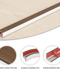 Easy Peel And Stick PVC Corner Guard With Wood Grain Finish, 118 Inch Wall And Tile Edge Protector, no tools needed