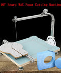 Pro Grade Hot Wire Foam Cutter With Adjustable Angle Table for Styrofoam Crafting and Sponge Carving shown with foam samples
