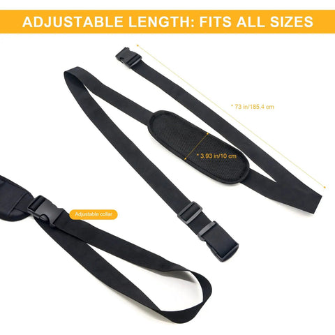 Heavy Duty Scooter Carry Strap With Quick Release Buckles And Anti Slip Pad For Electric Scooters Folding Bikes And Yoga Mats 55 Lb Capacity Lightweight Portable Easy On The Shoulders, adjustable length 73 in