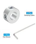 Built To Last 6mm Shaft Collar Clamp On Set, 12mm Outer Diameter, 6mm Thick Aluminum Alloy, 2 Pack With M4 Set Screws And Wrench